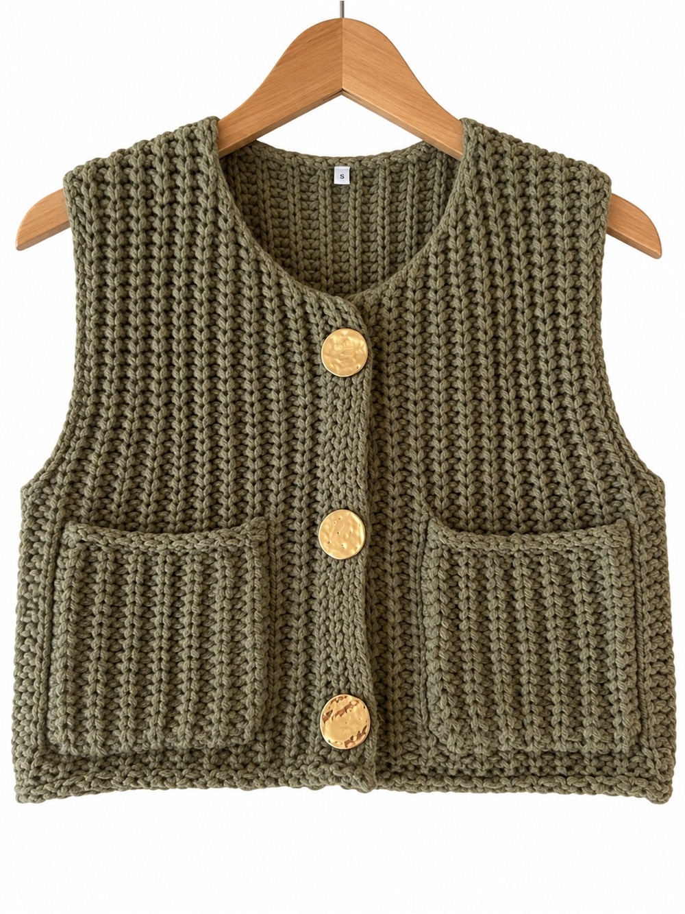 Women' s Olive Green Sweater Vest NWT SZ Small